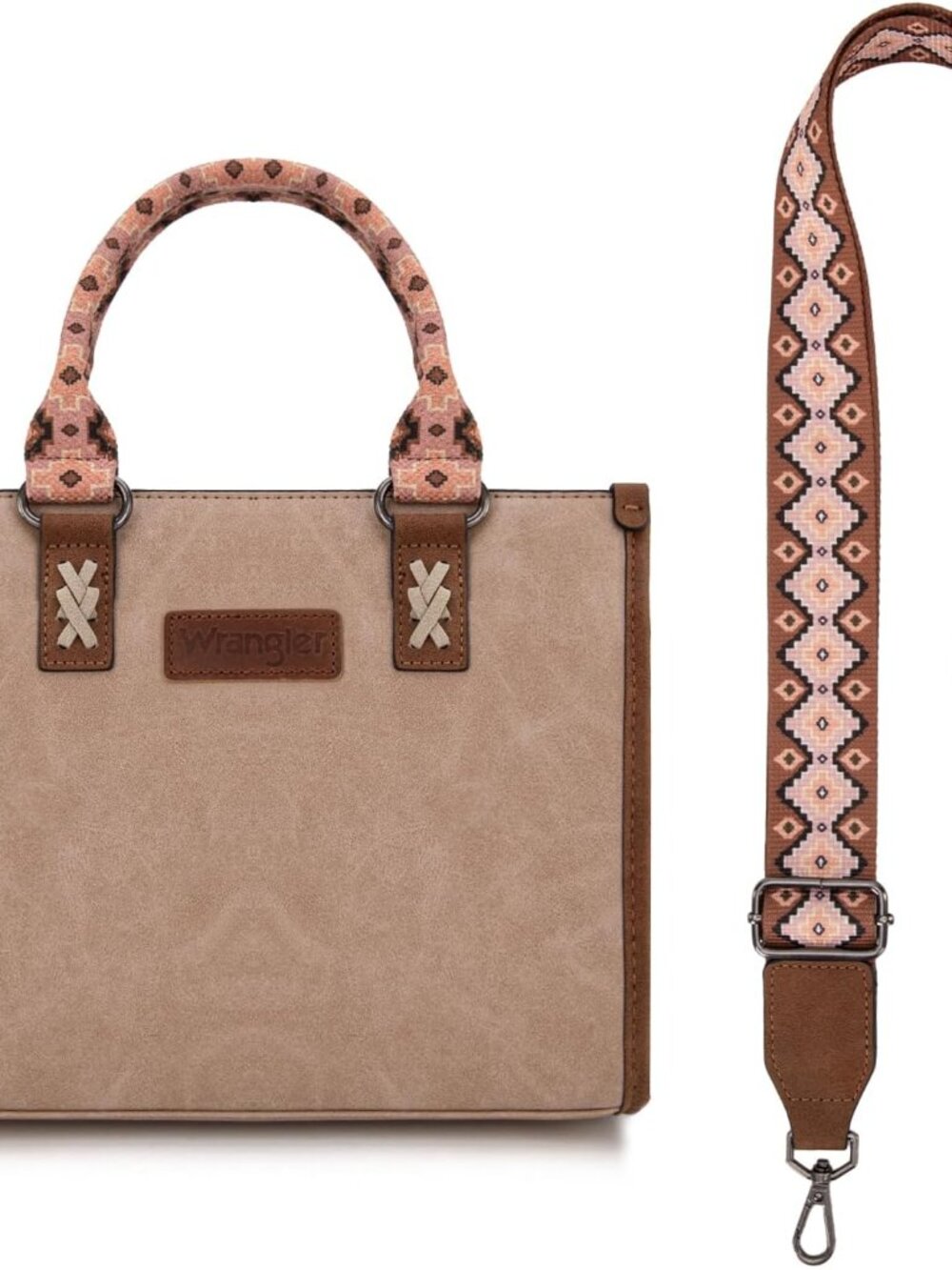 Wrangler Tote Bag for Women Aztec Western Retro Purse Top Handle Handbags